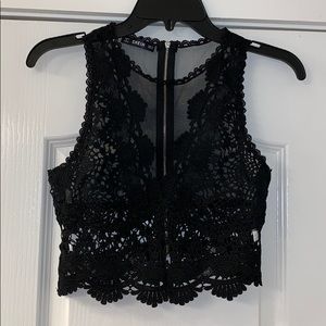 Black lace top